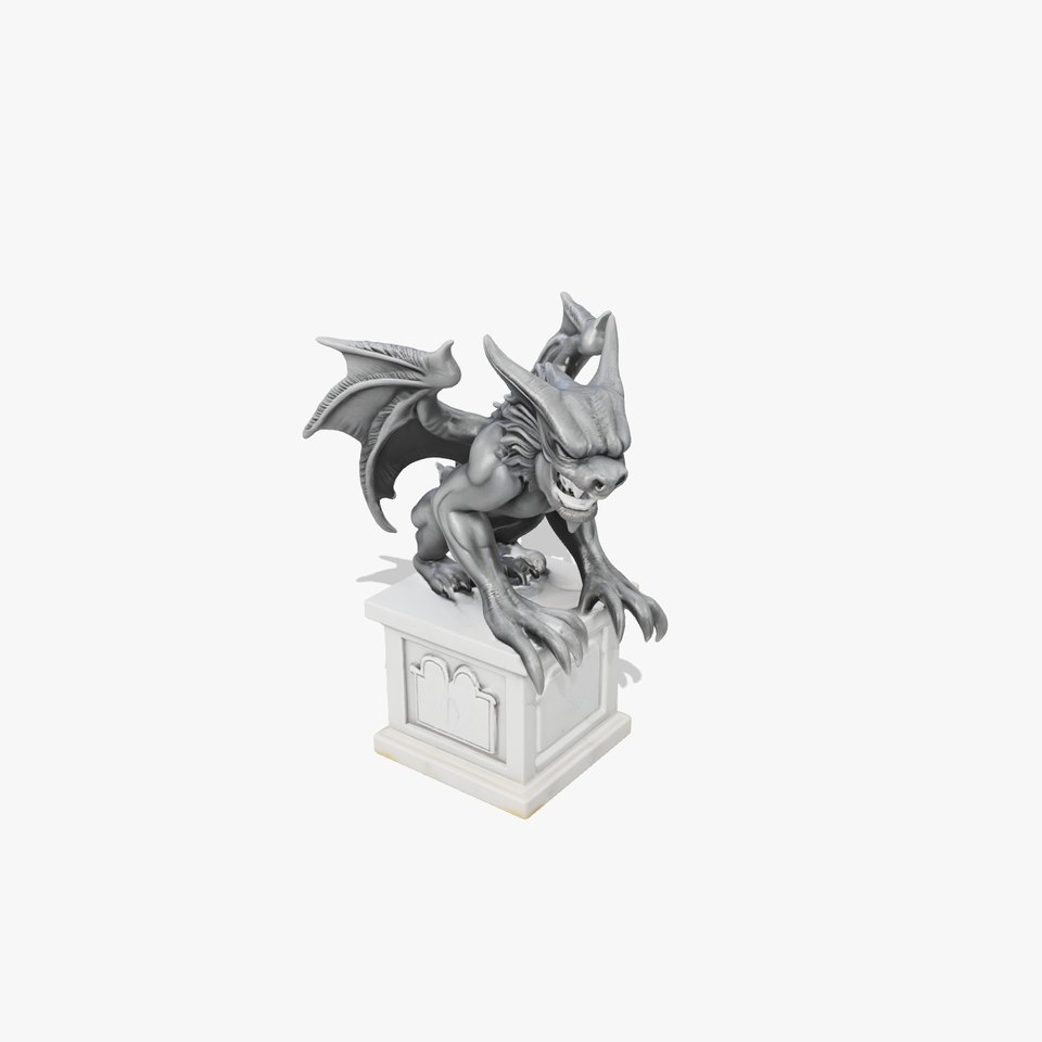 Ornate Gothic Gargoyle Sculpture model pack